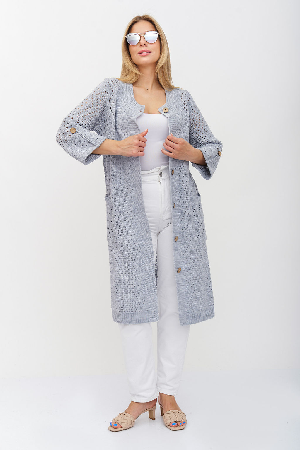 Кардиган 1-660/светло-серый - Злата Стиль фото 10
