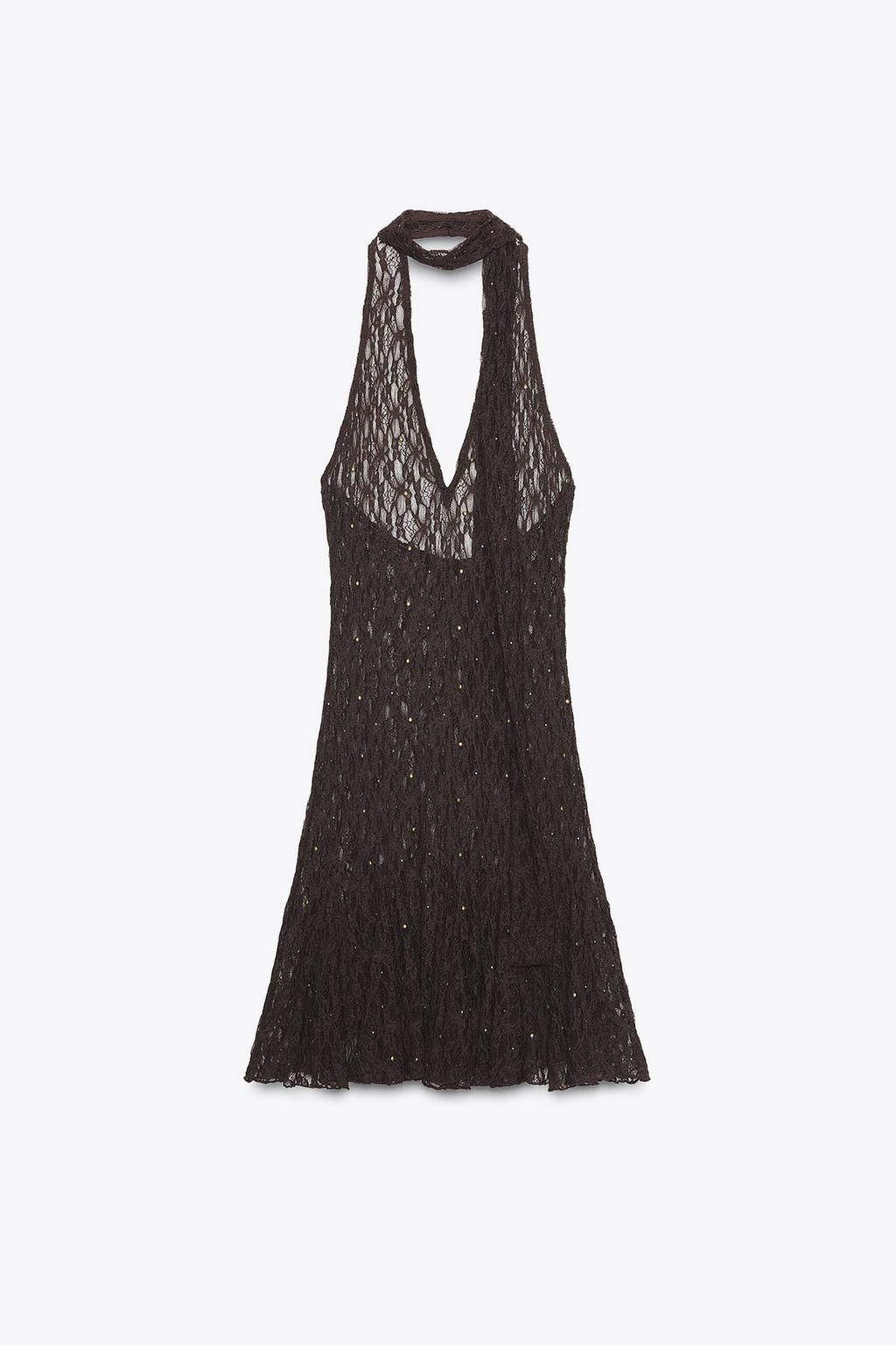 STUDDED SCARF DRESS - Zara фото 5