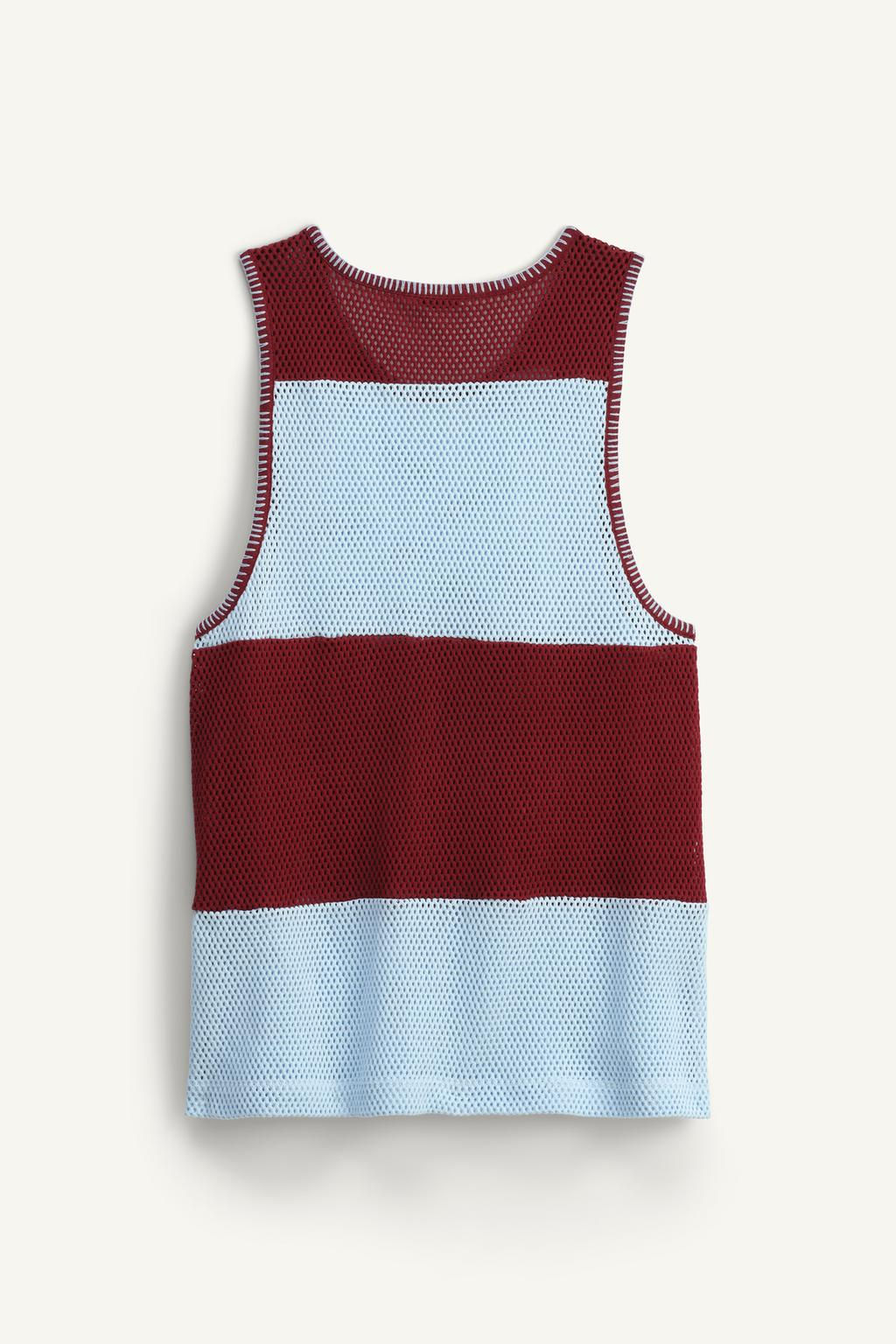 LIMITED EDITION RED TEXTURED TANK TOP - Zara фото 4