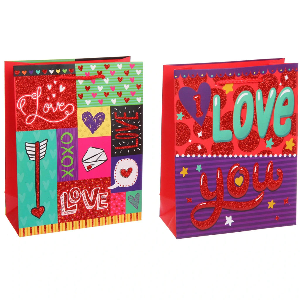 Пакет подарочный "LOVE" 18*23*8 см