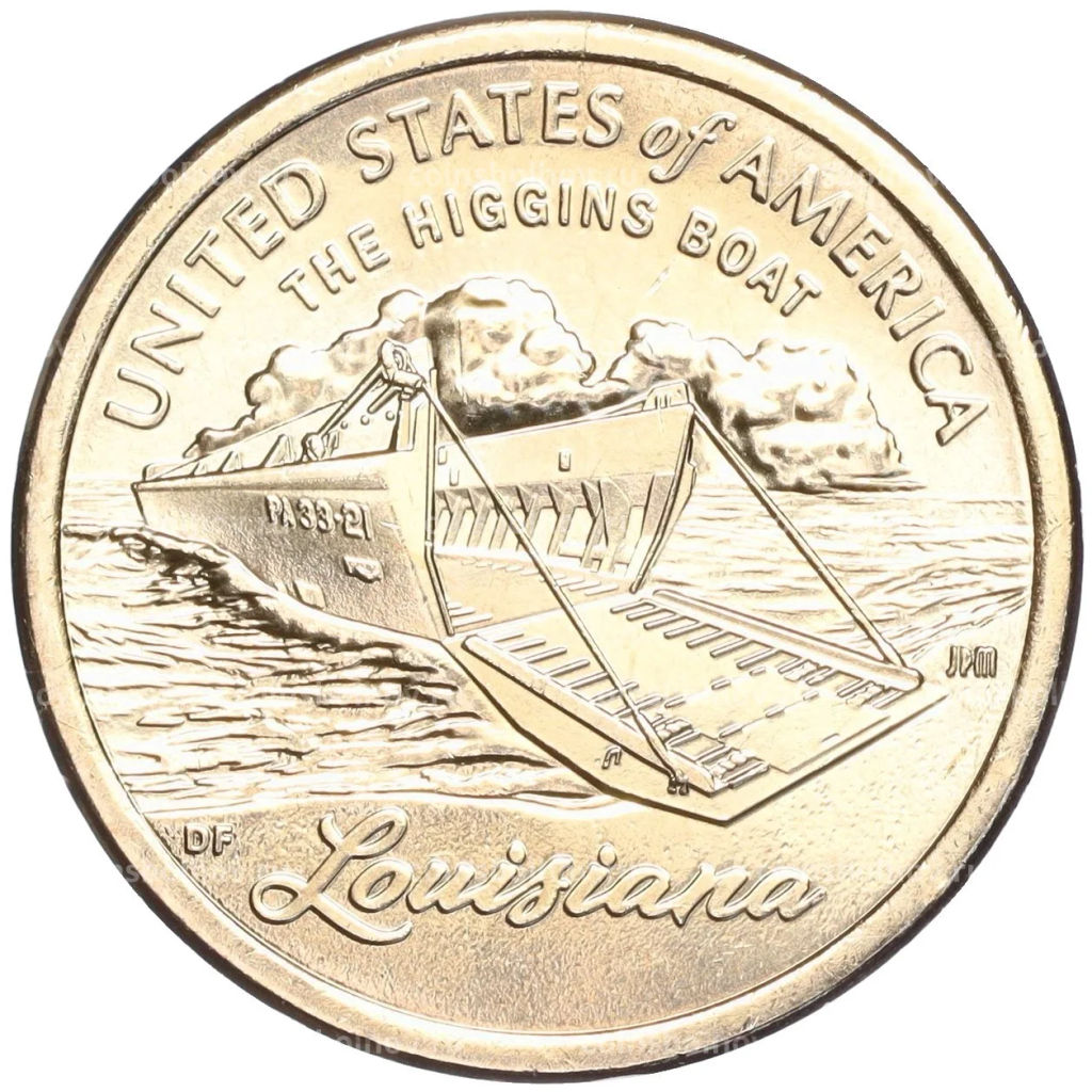 Монета 1 доллар 2023 года P США Американские инновации Десантный катер