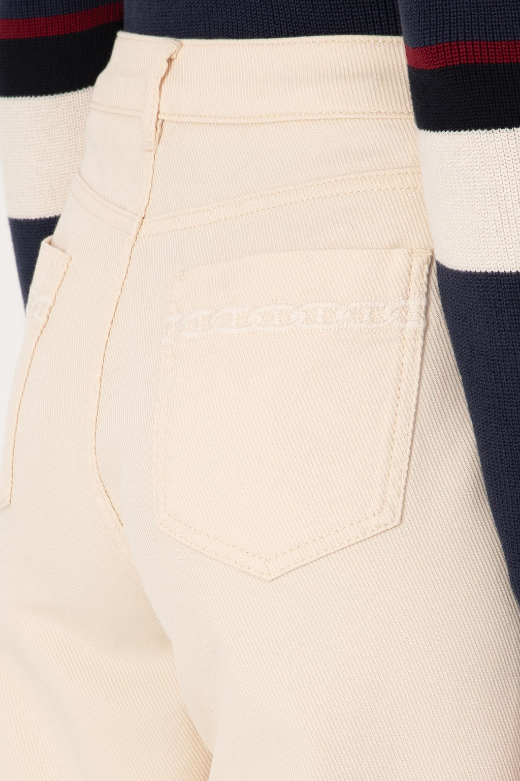 Kad_n Krem Loose Fit Kanvas Pantolon - U.s. polo assn фото 6