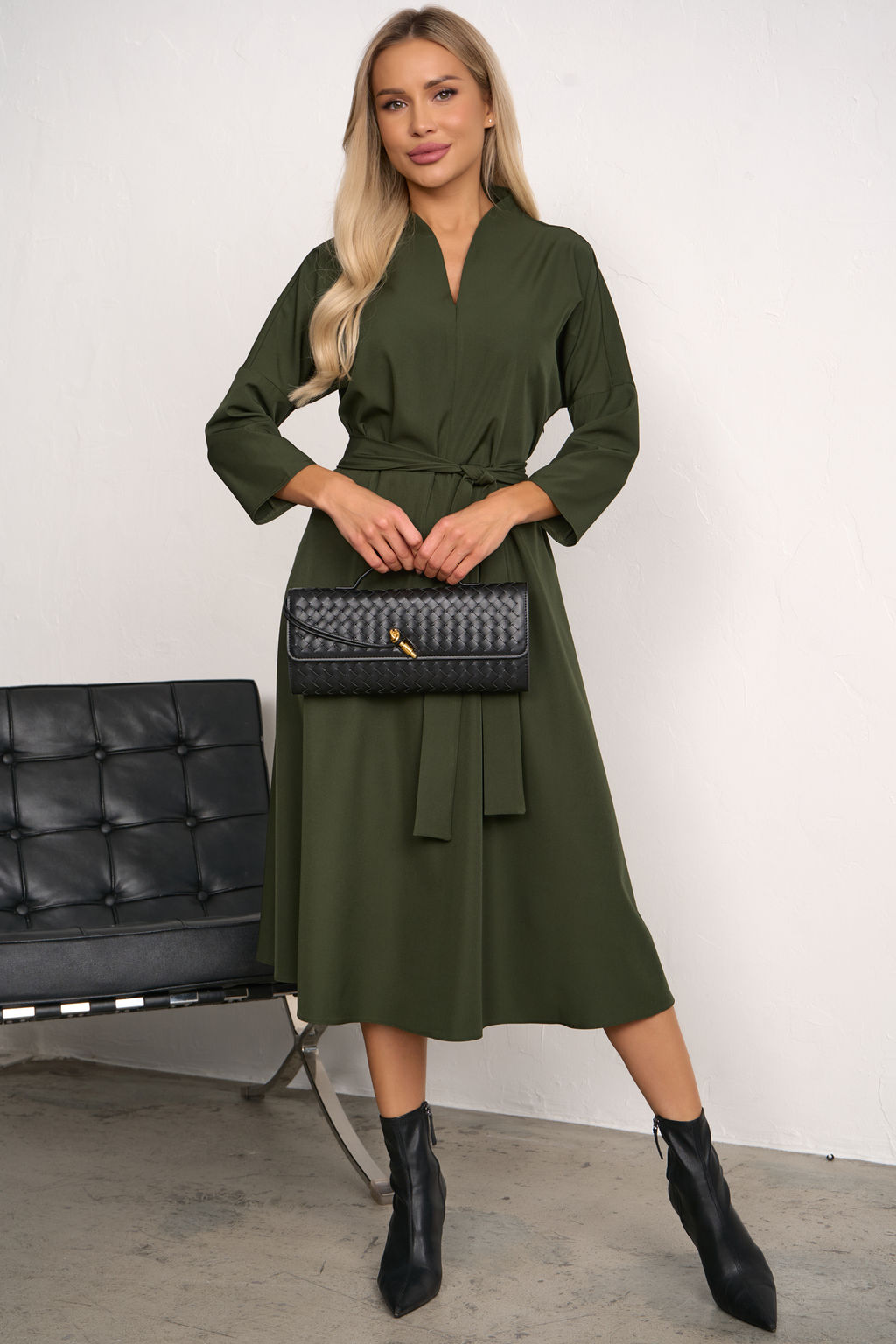 Платье Турин (оливковый) Р11-1222/6 - Николь фото 7