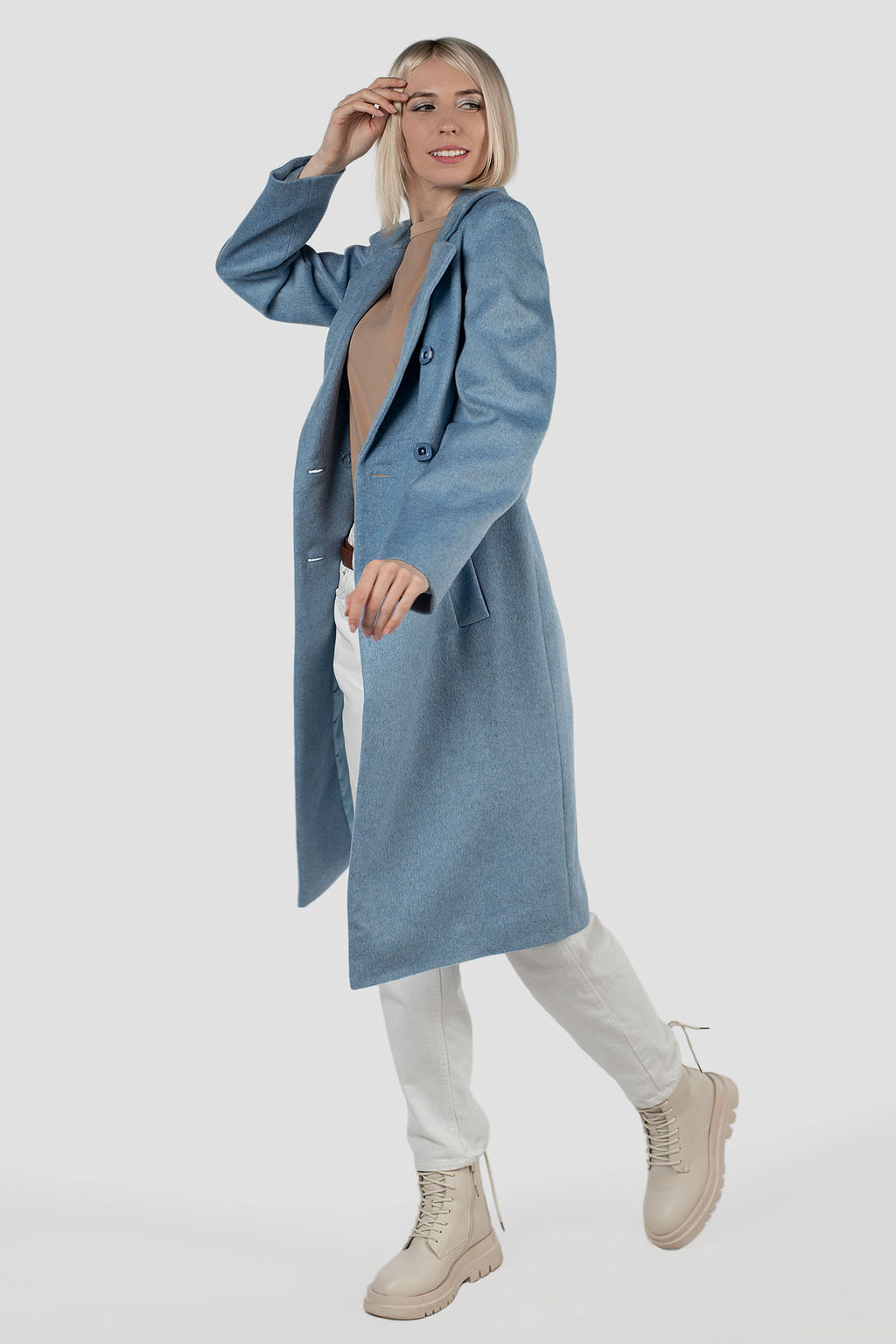 Пальто женское демисезонное (пояс) - El podio фото 3