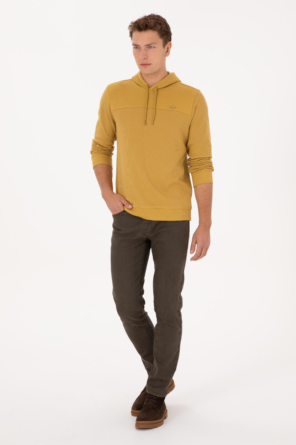 Erkek Hardal Sweatshirt - U.s. polo assn фото 4