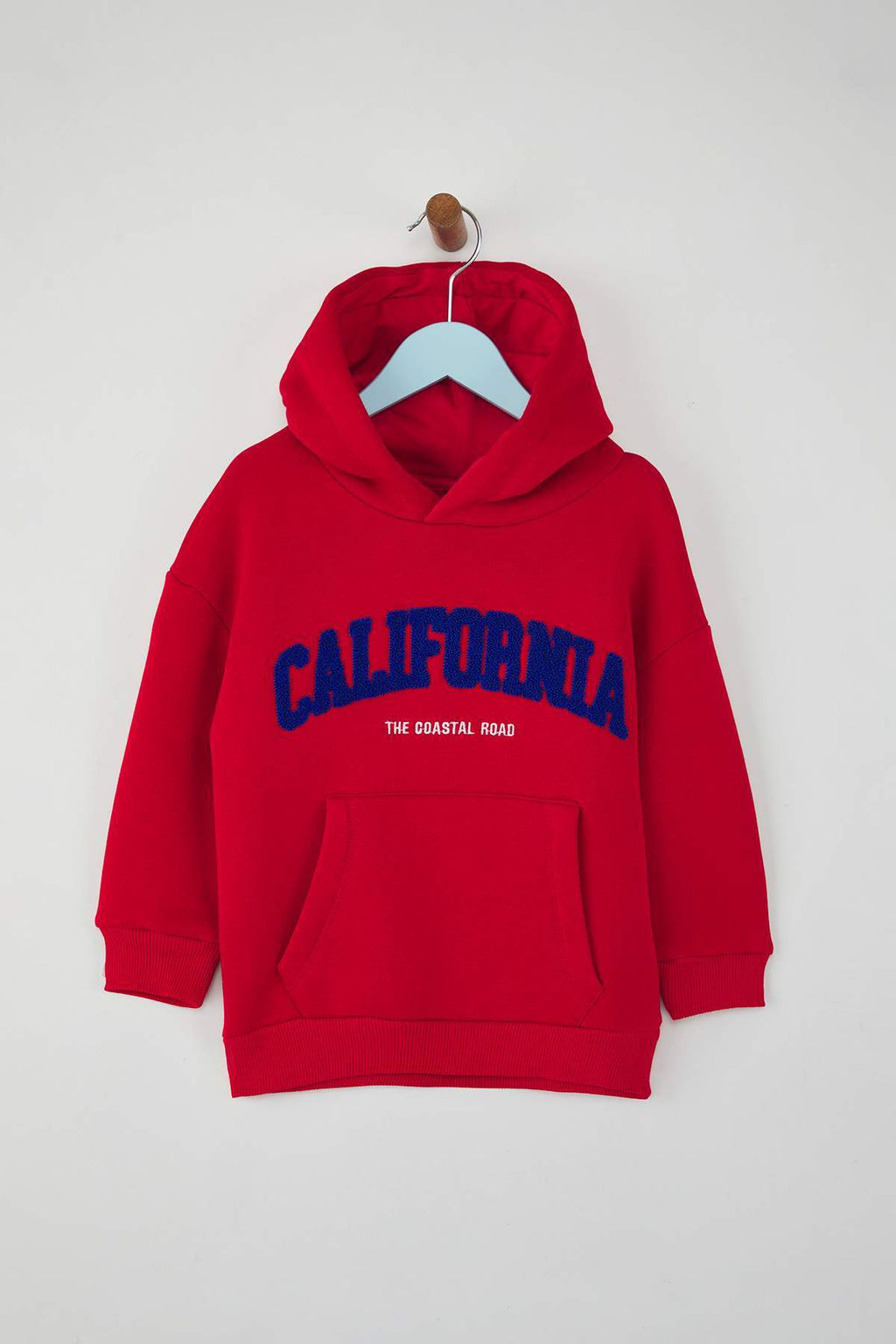 K?rm?z? Pamuklu Slogan Bask?l? Kapusonlu Oversize Orme Unisex Cocuk Sweatshirt TKDAW26SW00025 - Trendyolmilla фото 2
