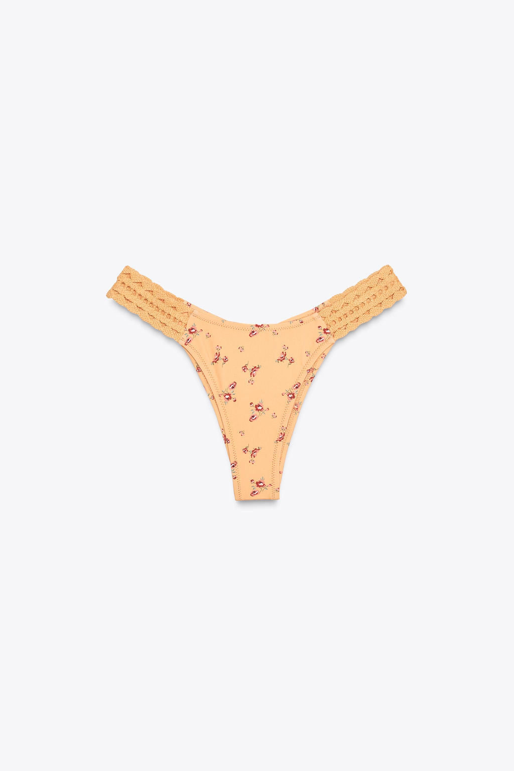 CROCHET FLOWER BIKINI BOTTOMS - Zara фото 11