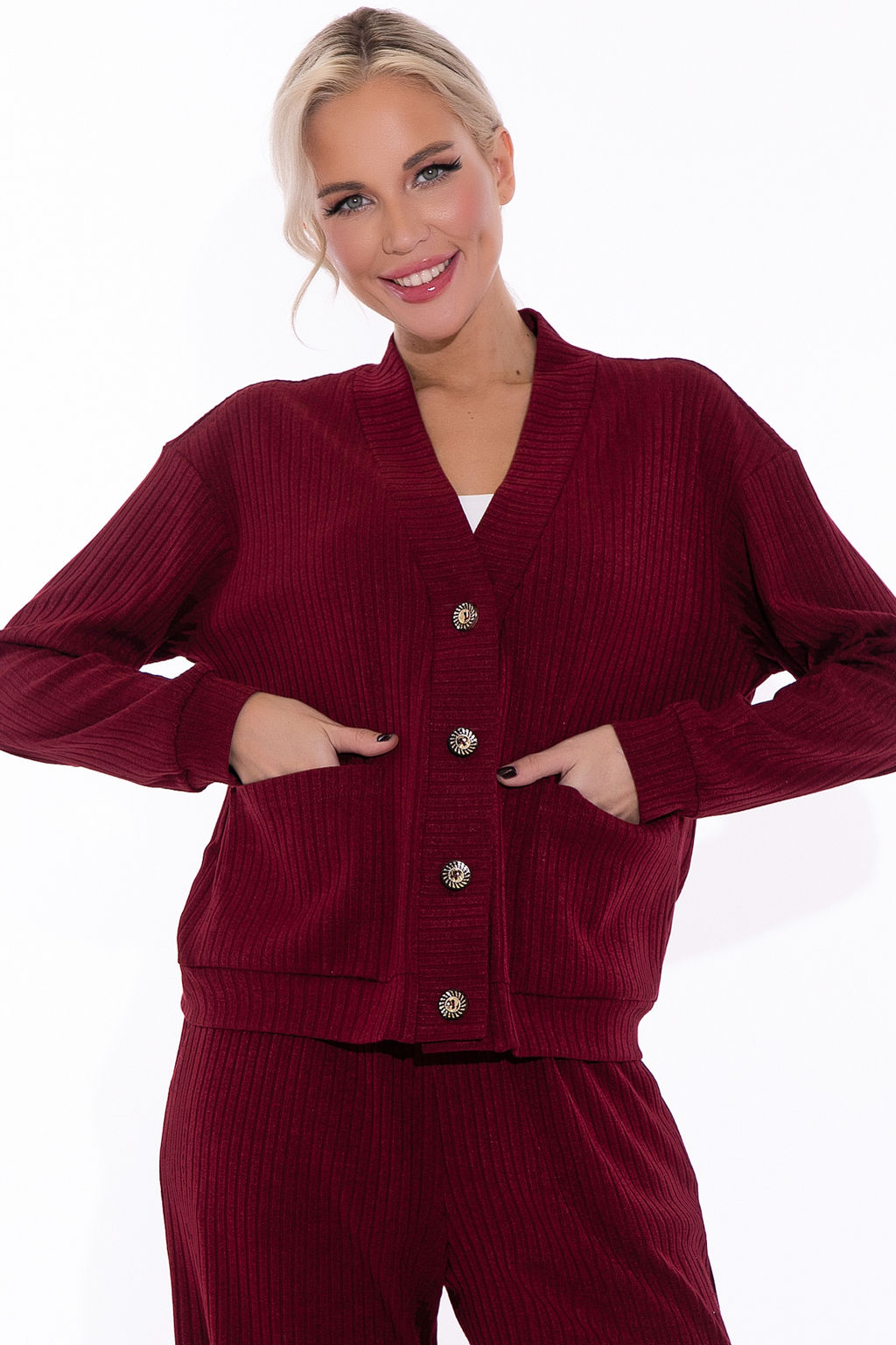 Костюм Модная осень (бордовый) - Эльза фото 2