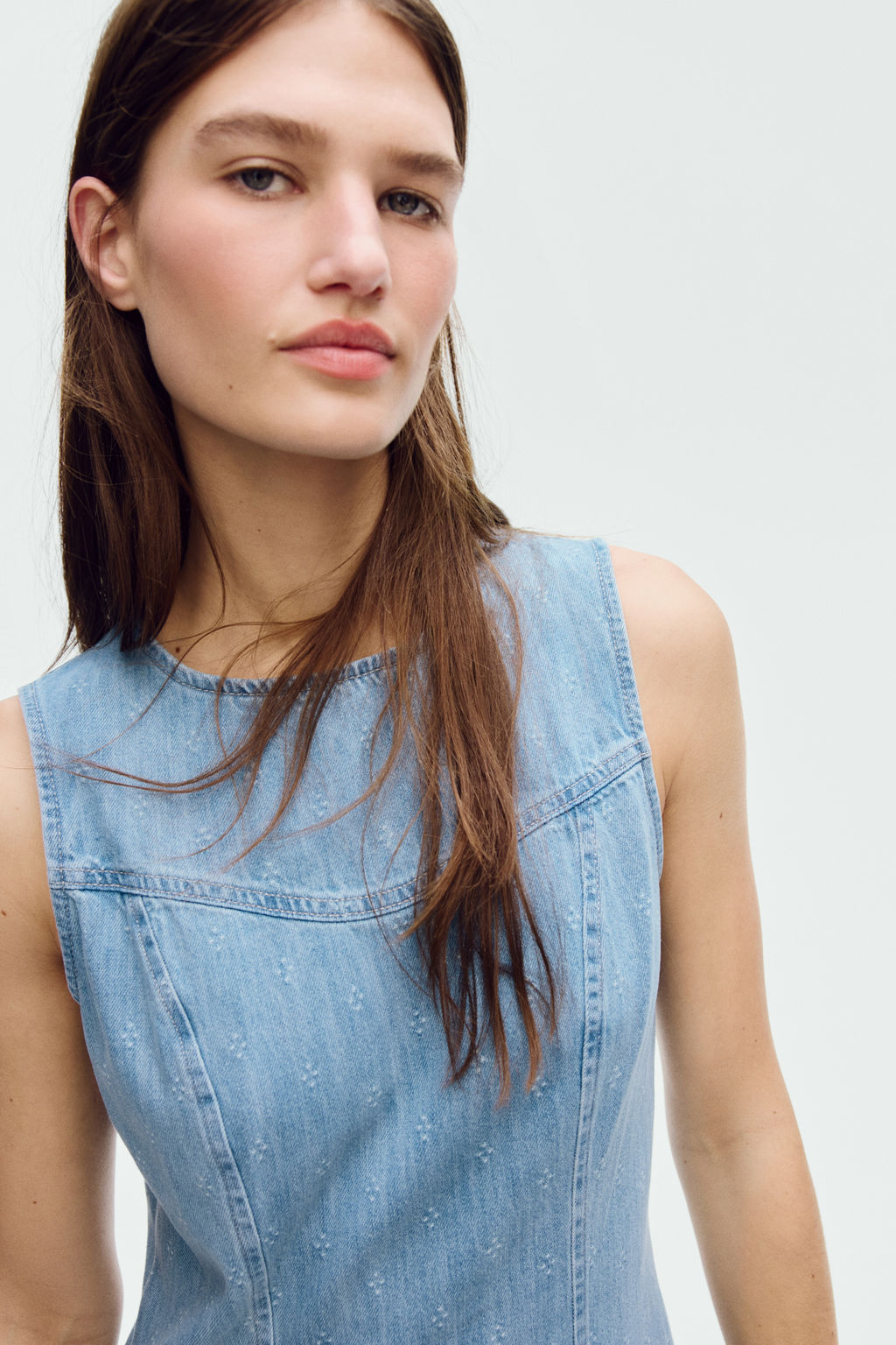 Vestido denim con falda acampanada - H&m фото 6