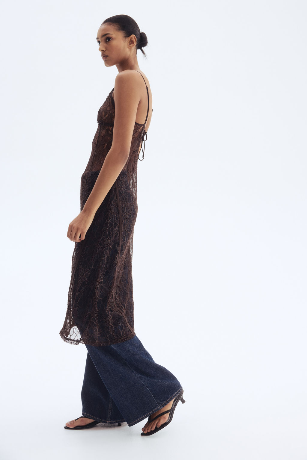 Vestido de encaje con tirantes espagueti - H&m фото 5
