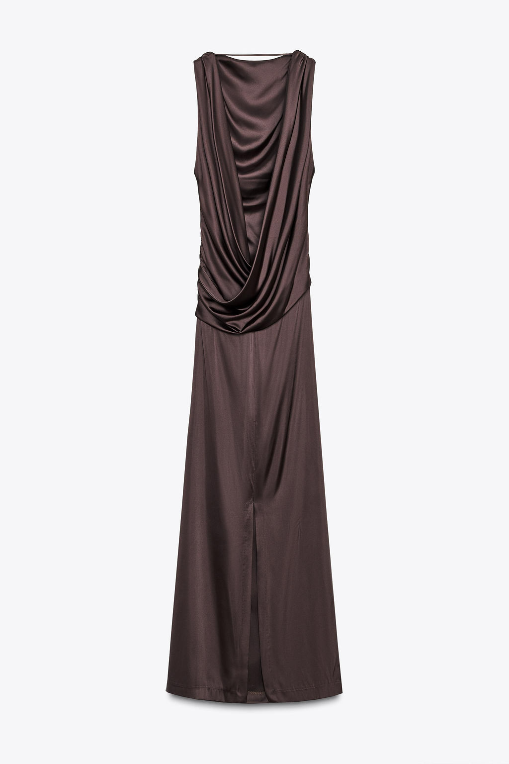 OPEN BACK SATIN LONG DRESS - Zara фото 9