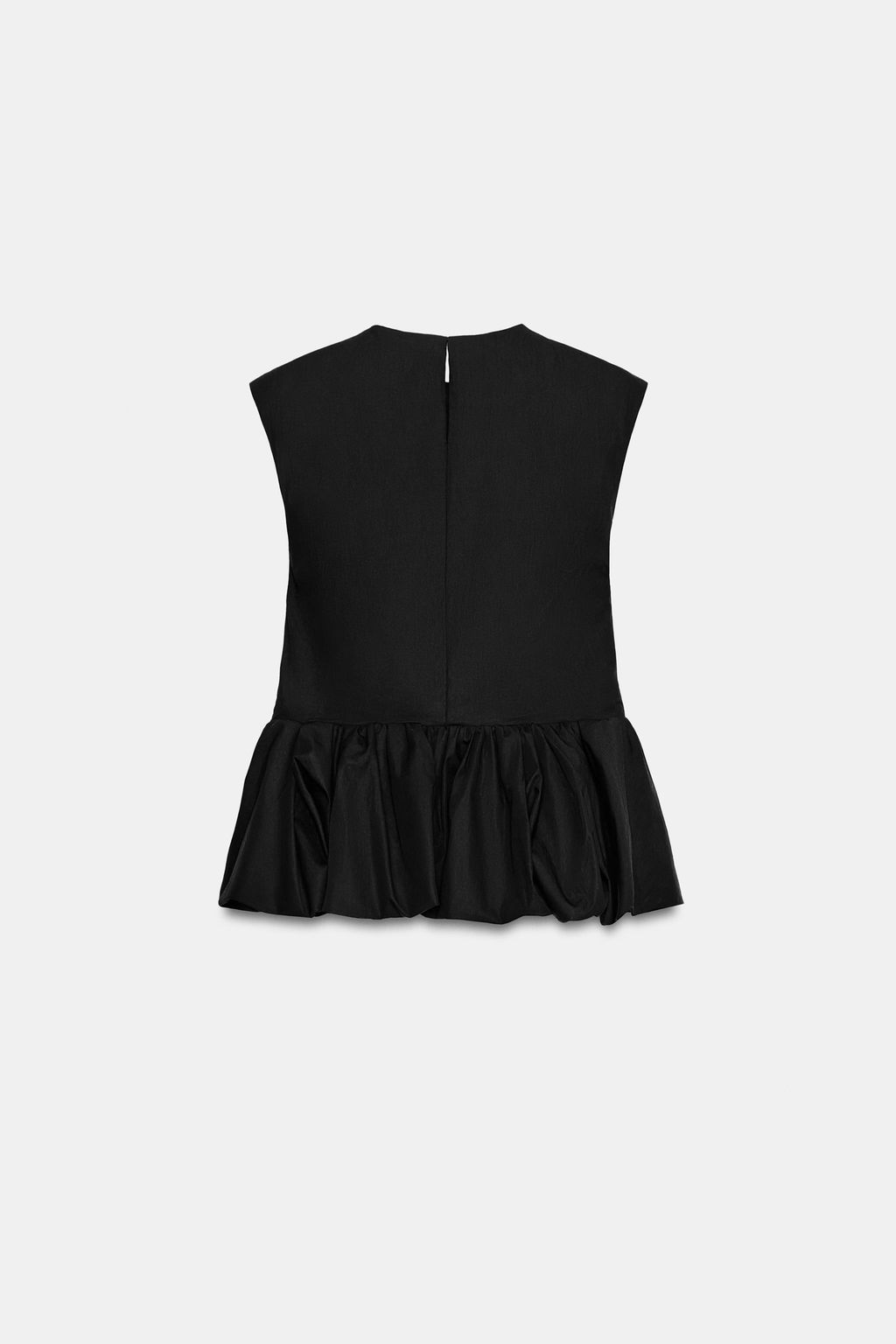 TOP PEPLUM MANGA SISA ZW COLLECTION / Negro - Zara фото 7