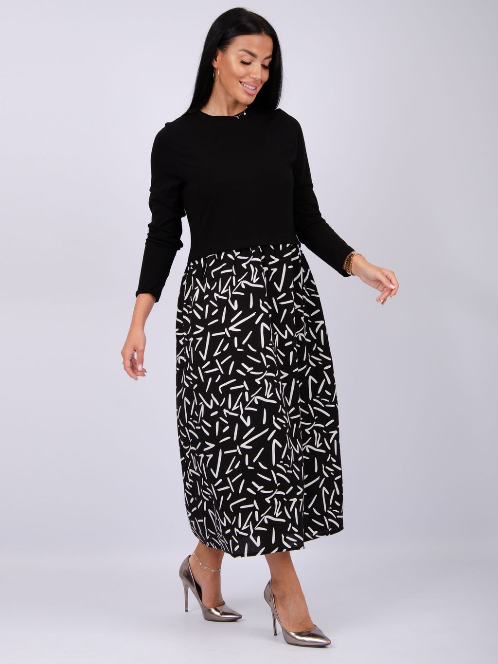 Платье Жаклин, вискоза/кулирка (М) - Малина фото 7