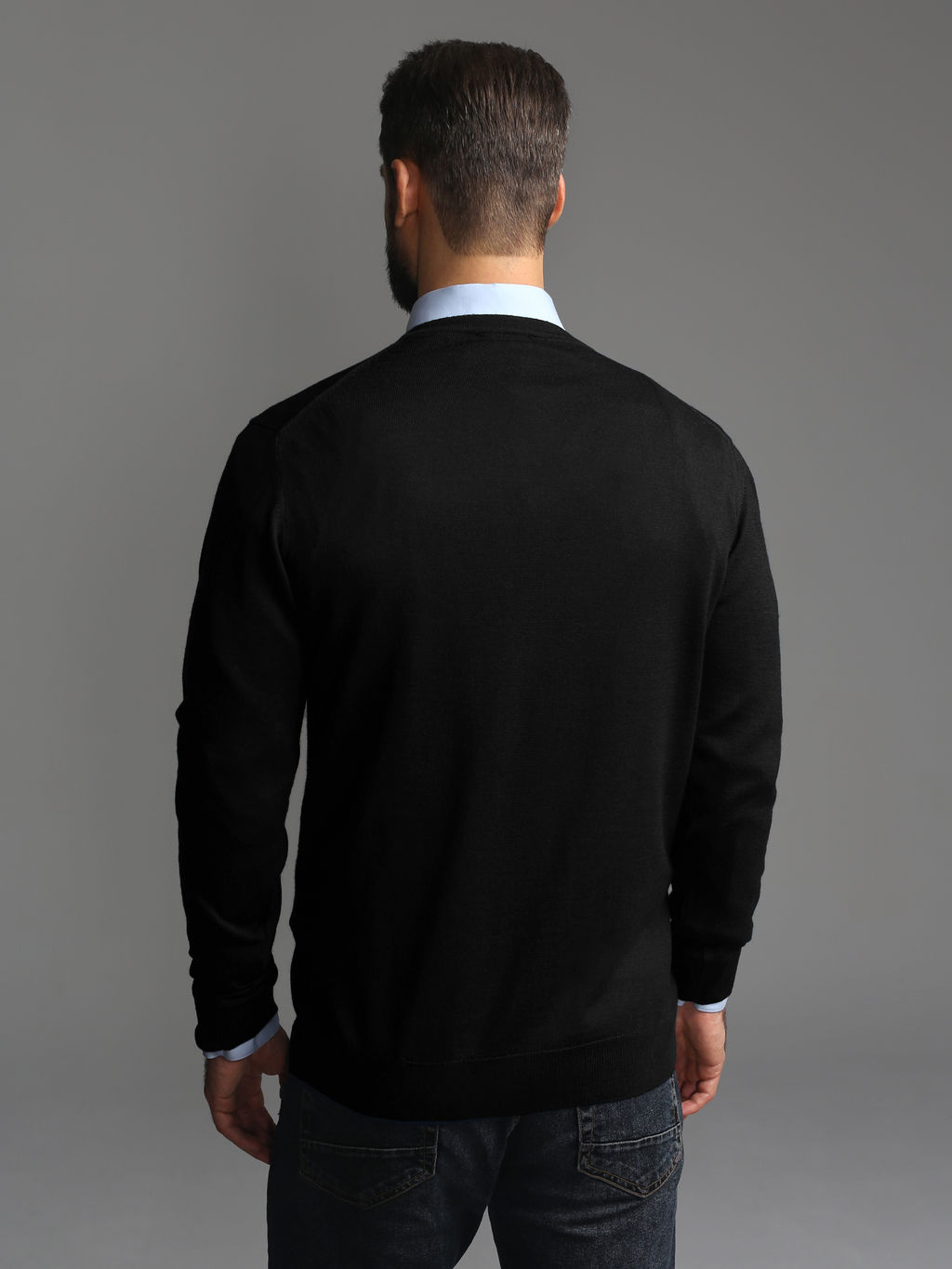 Джемпер мужской GREG G124-AN181018А (черный) фото 2