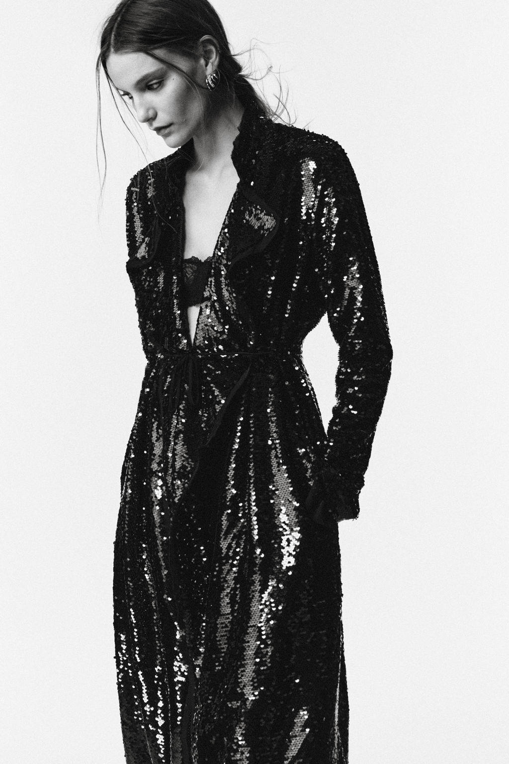 LIMITED EDITION SEQUIN COAT - Zara фото 3