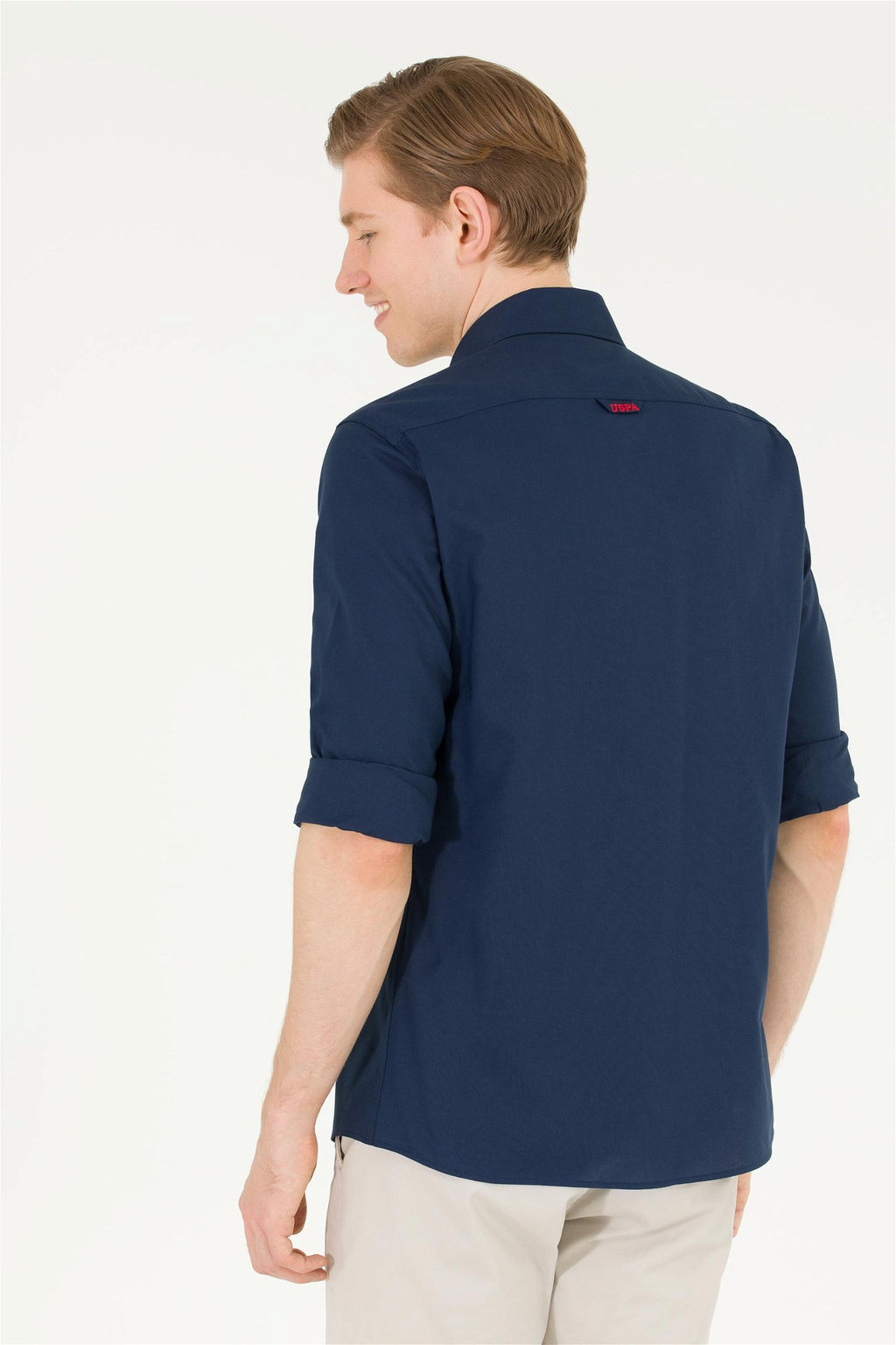 U. S. Polo Assn Мужская темно-синяя базовая рубашка с длинным рукавом - U.s. polo assn фото 12