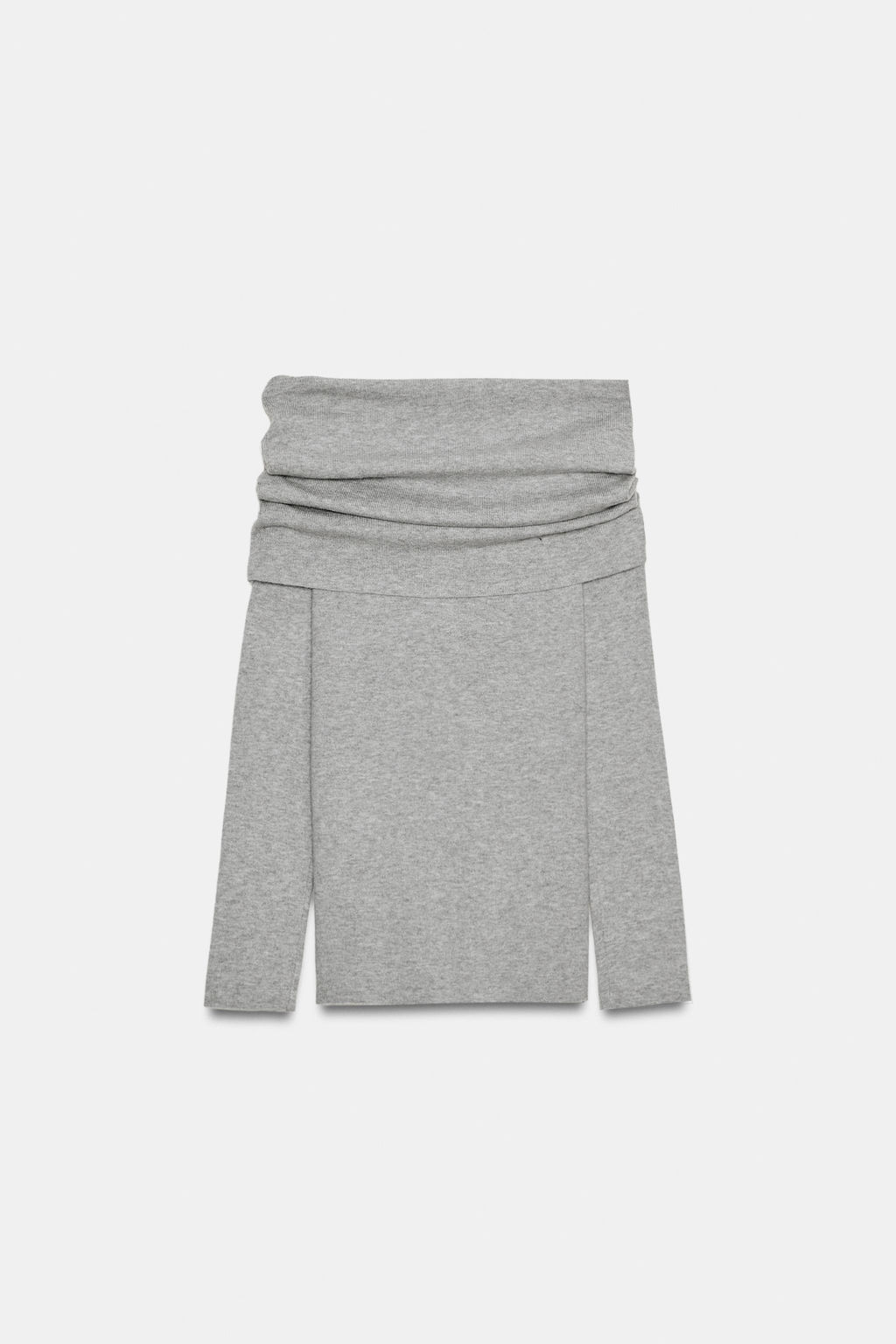JERSEY PUNTO OFF SHOULDER / Gris vigor? - Zara фото 6