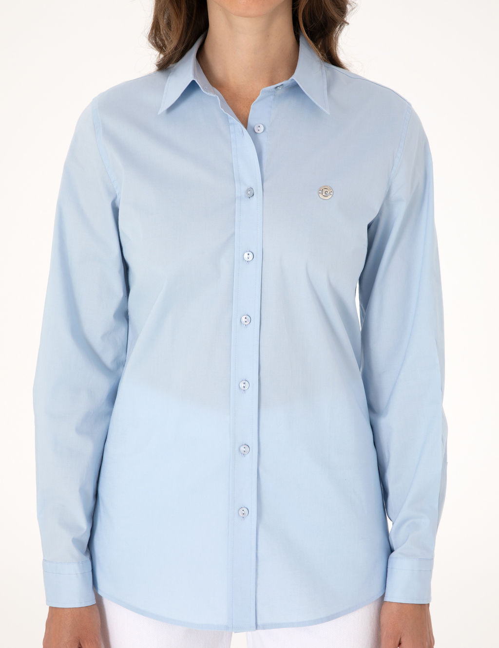 A__k Mavi Slim Fit Uzun Kollu G_mlek