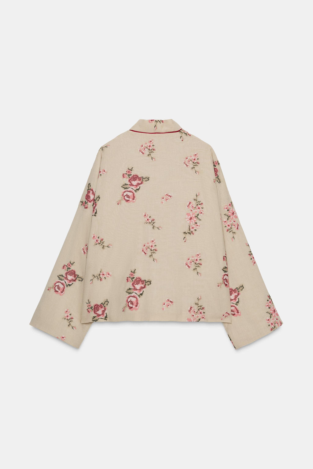 FLORAL EMBROIDERY QUILTED JACKET - Zara фото 5