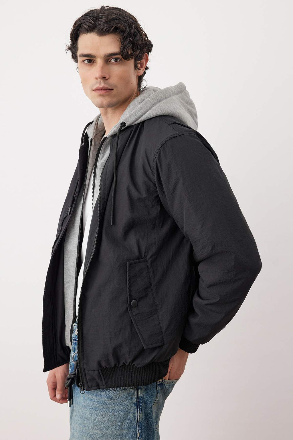 Siyah Regular Fit Orme Kapusonlu Unisex K?sl?k Mont TMNAW26MO00015 - Trendyolmilla фото 2