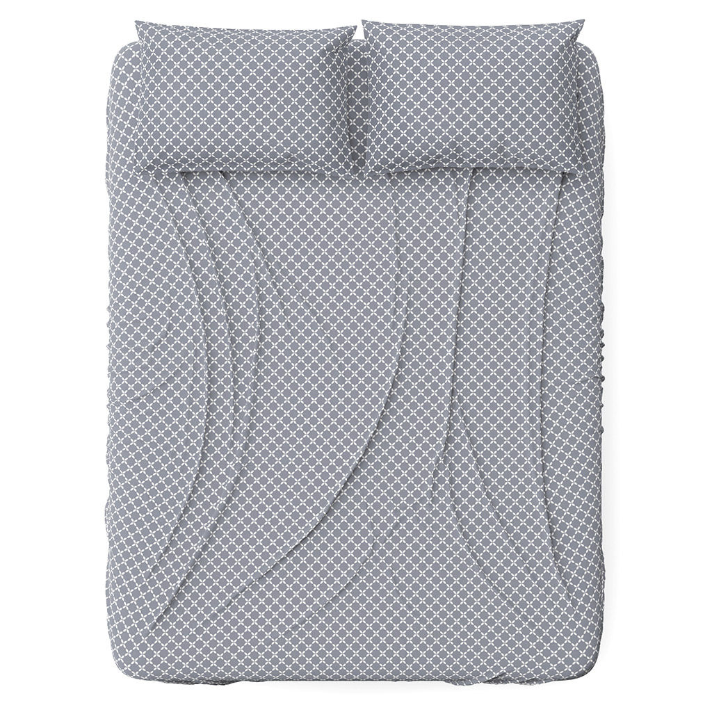 Простыня 1,5 спальная "Вестерн" серый 150х215см, бязь "Комфорт" 121г/м2, хлопок 100%, упаковка "классическая" ПВХ 28х41см, "Домашняя мода" (Россия)