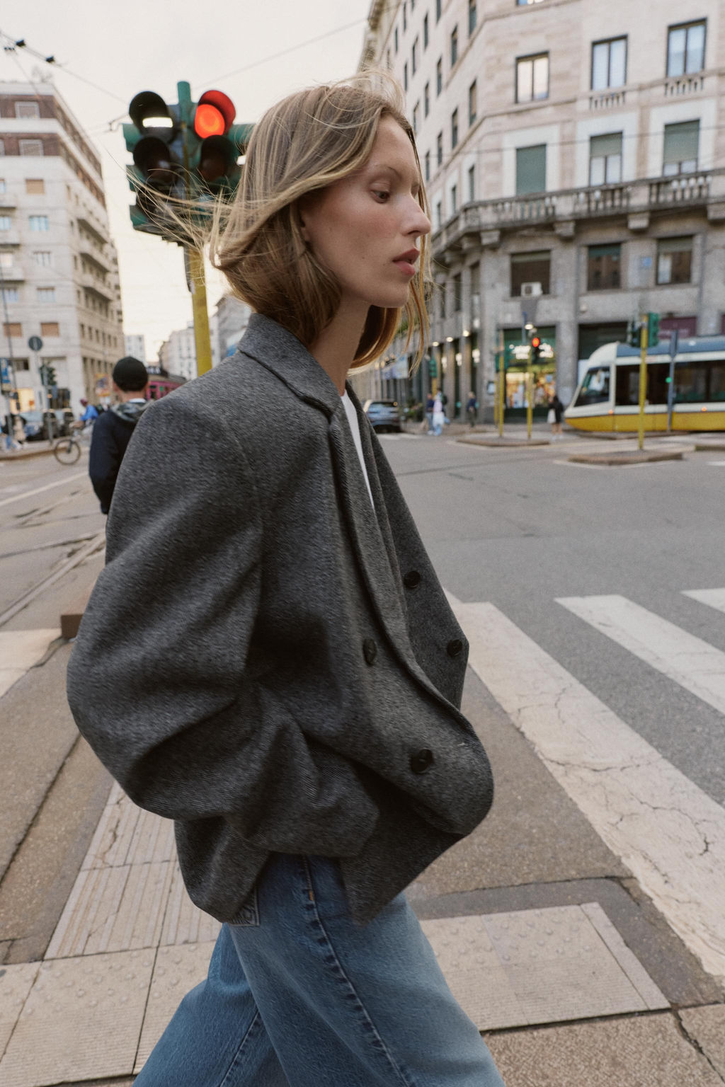 OVERSIZE DOUBLE-BREASTED BLAZER - Zara фото 3