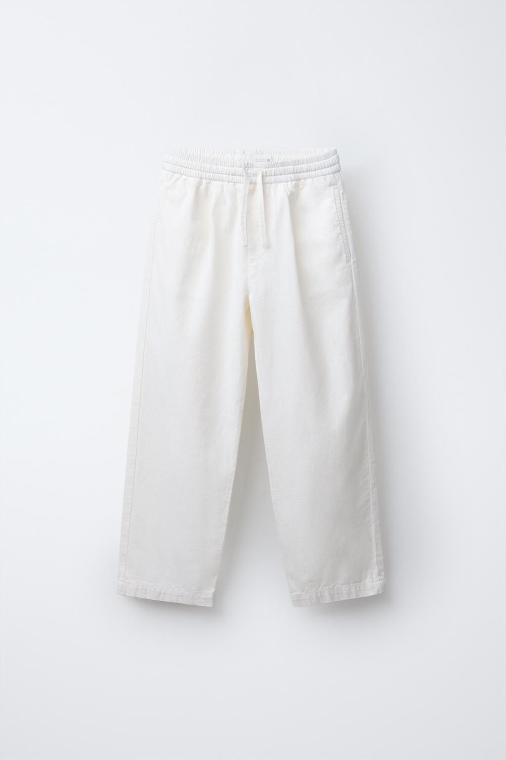 STRAIGHT-LEG LINEN TROUSERS - Zara фото 2