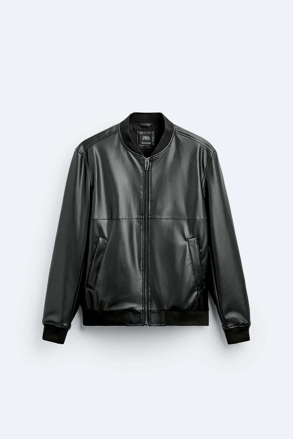FAUX LEATHER BOMBER JACKET - Zara фото 6