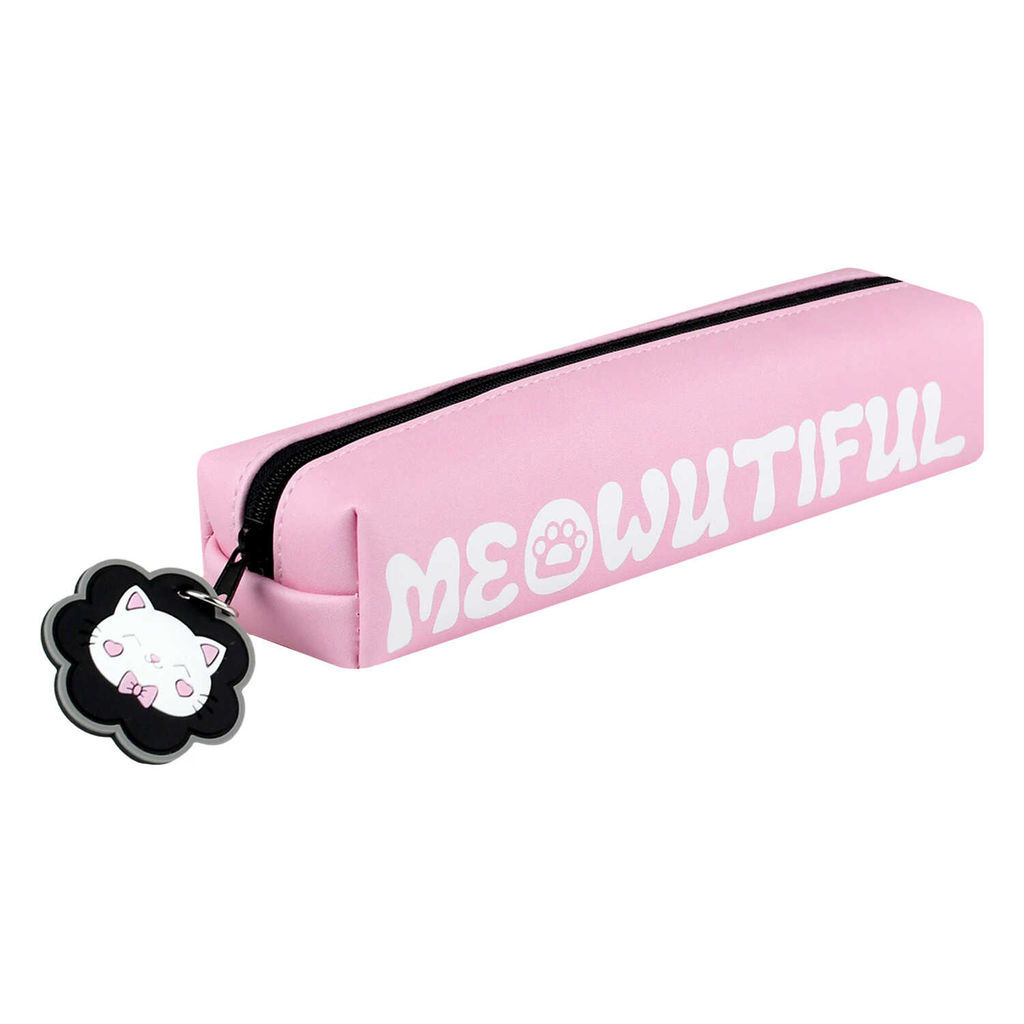 Пенал школьный Феникс+, арт.72122/ 24 ДОВОЛЬНЫЙ КОТИК (без наполнения, 20,5х5х4 см, искусственная ко