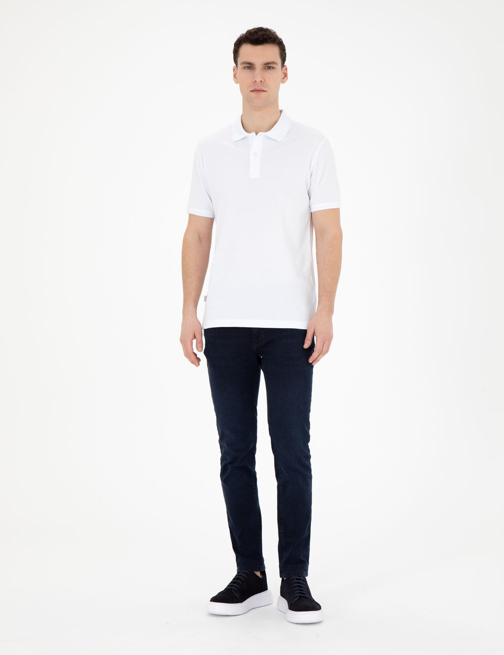 Beyaz Slim Fit Basic Ti__rt
