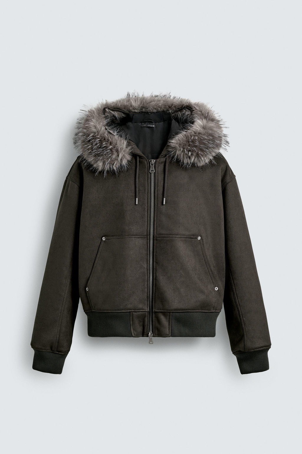 FAUX SUEDE QUILTED JACKET - Zara фото 8