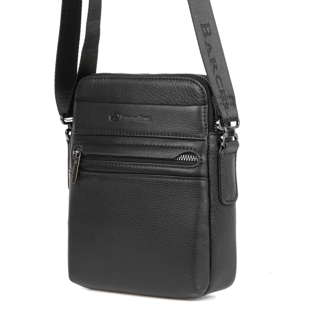 1670-6 black, Мужская кожаная сумка, Barcelo Biagi