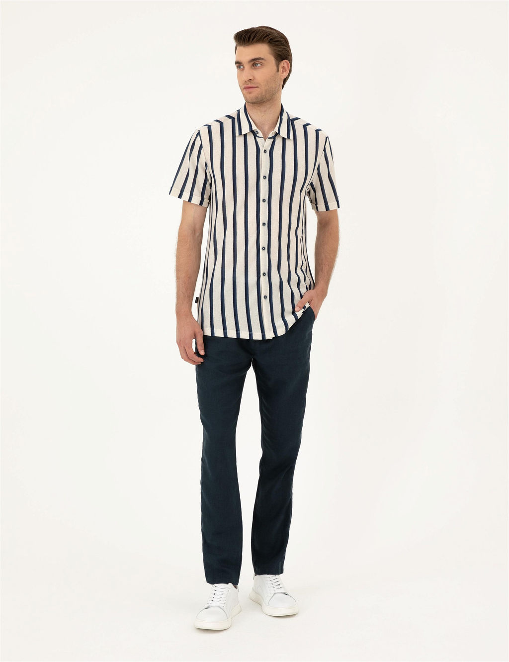 Bej Slim Fit _rme G_mlek - Pierre cardin фото 4
