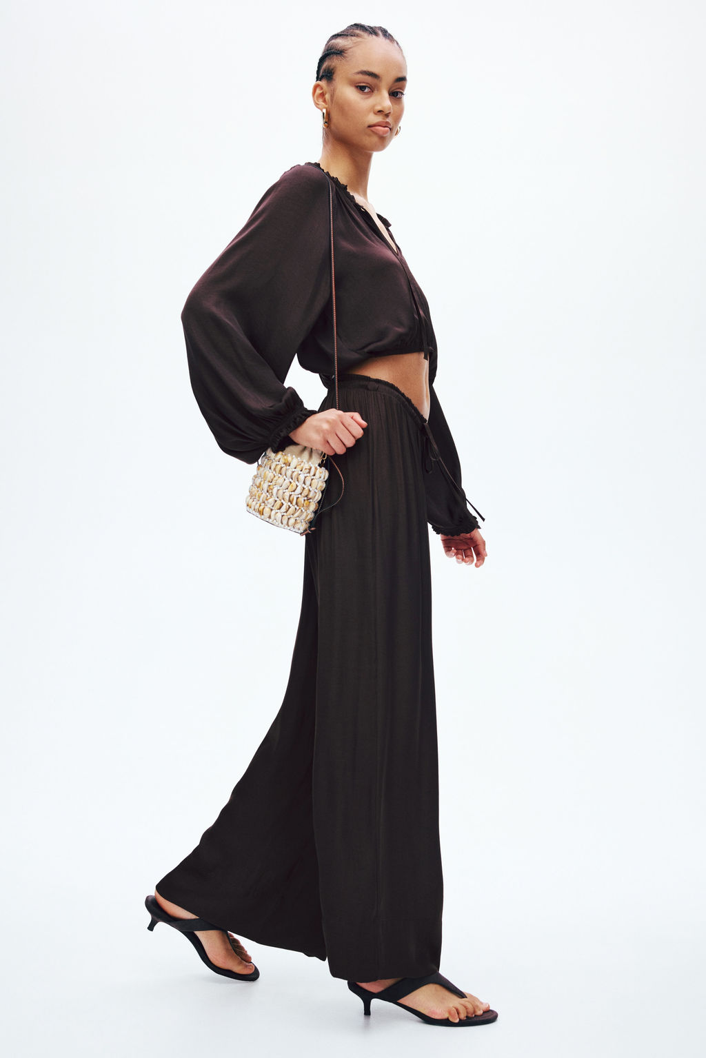 Pantal?n amplio con cord?n de ajuste - H&m фото 4