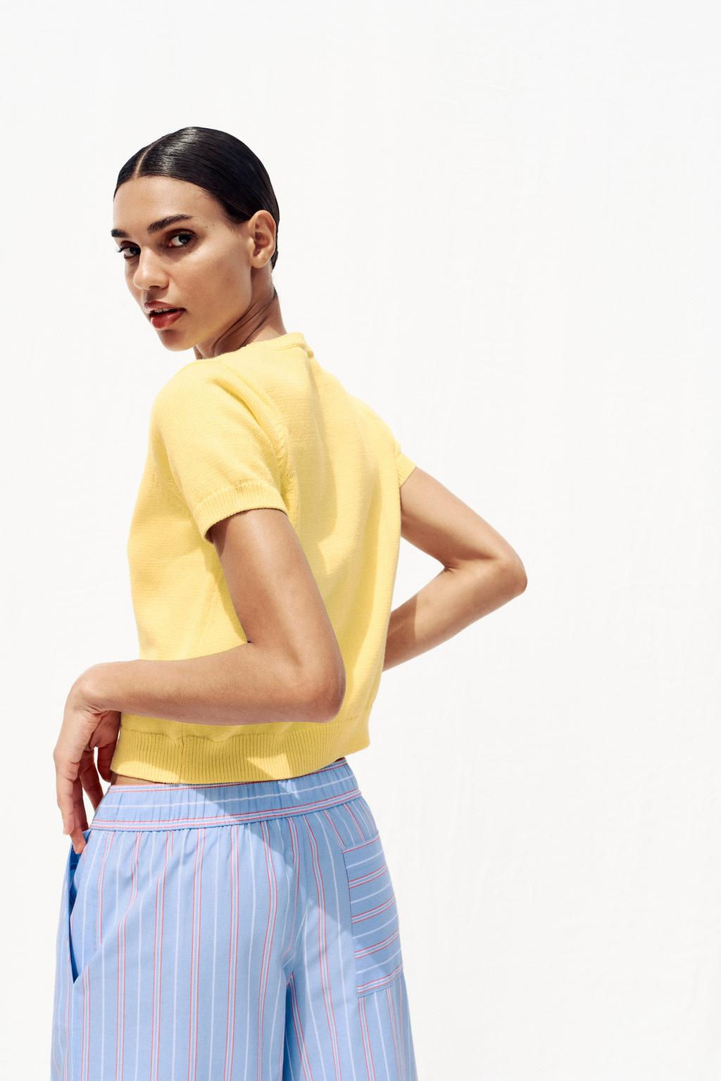 CARDIGAN WITH FAUX PEARL TIES - Zara фото 6