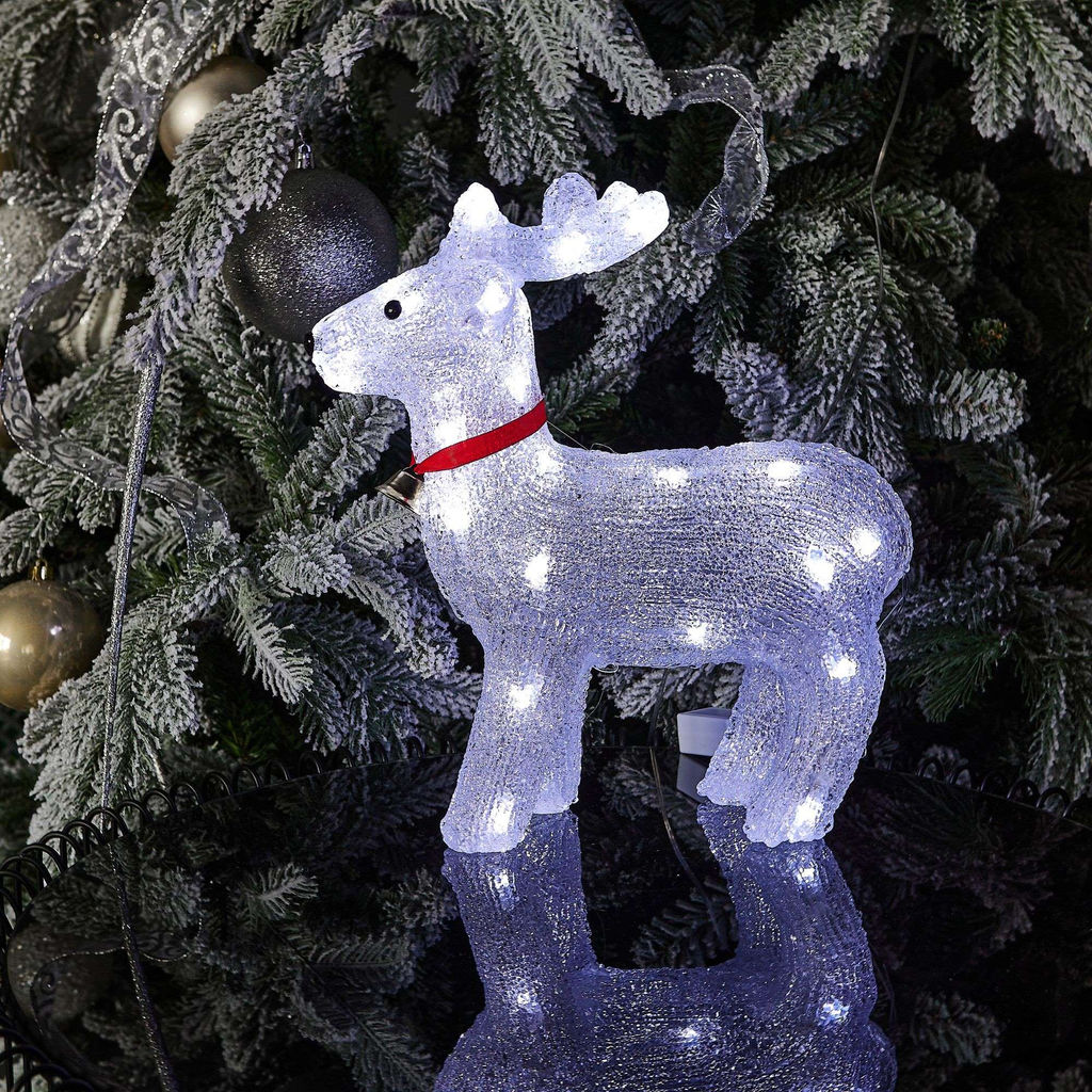 ULD-M3739-040/STA WHITE IP20 DEER Фигура светодиодная Олень, 36*32см, 40 светодиодов. Белый свет. Провод прозрачный. TM Uniel