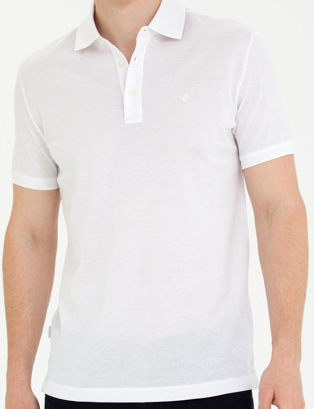 Beyaz Slim Fit Merserize Ti__rt - Pierre cardin фото 6