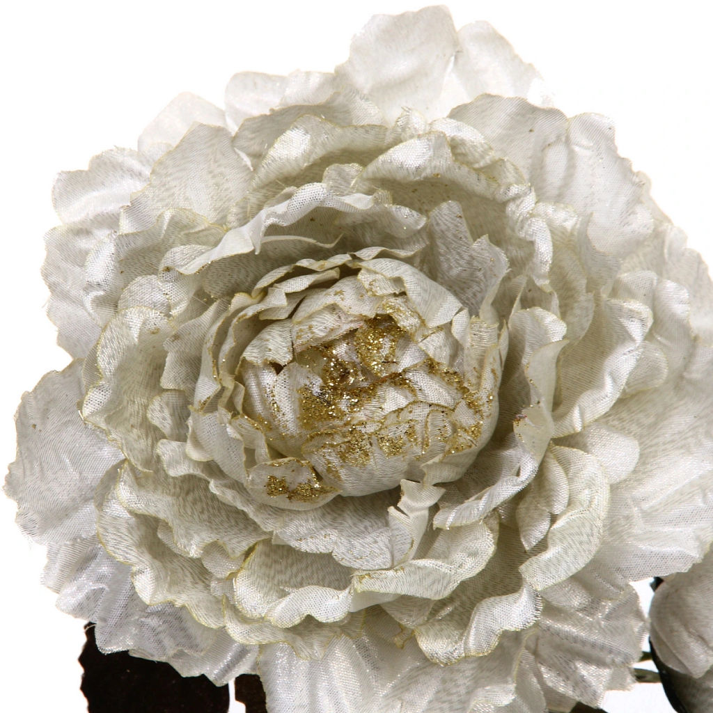 Искусственные цветы "FLOWERS GLAMOUR" 60см Пионы 2 цветка белые