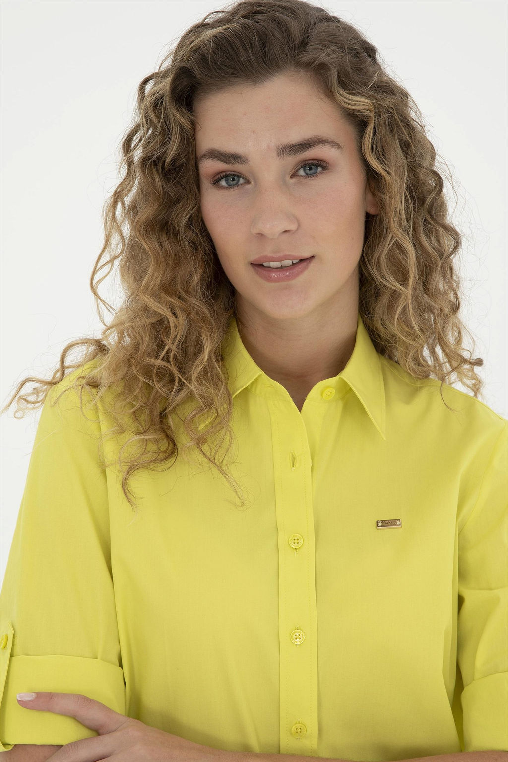 U. S. Polo Assn / Женская рубашка с длинным рукавом фисташкового цвета - U.s. polo assn фото 2