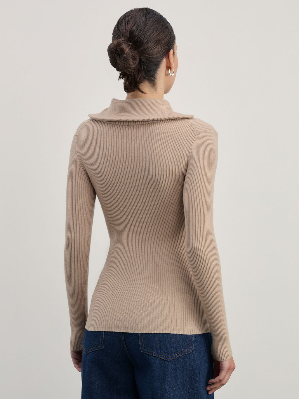 Джемпер в рубчик с молнией / Zarina  фото 5