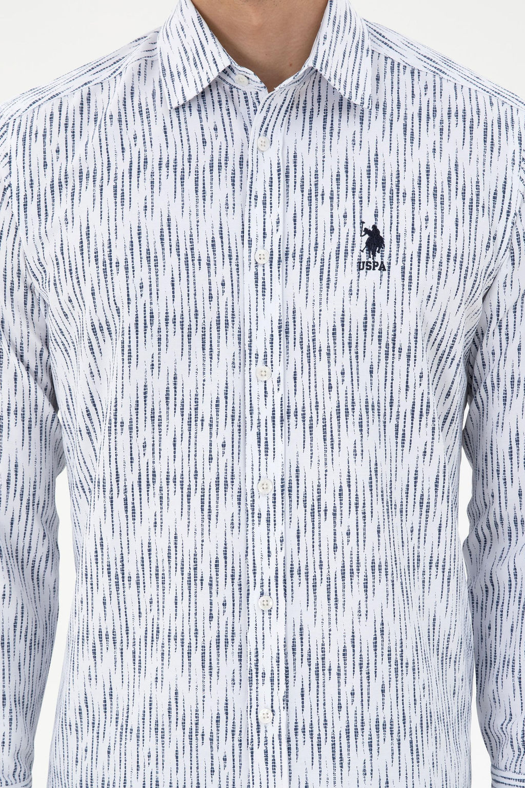 Мужская белая рубашка с длинным рукавом - U.s. polo assn фото 6