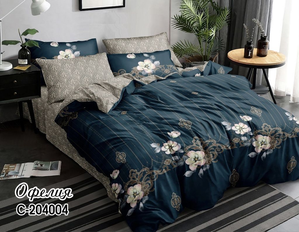 Постельное белье - Сатин Офелия 1,5-спальный (молния) - Luteks фото 2