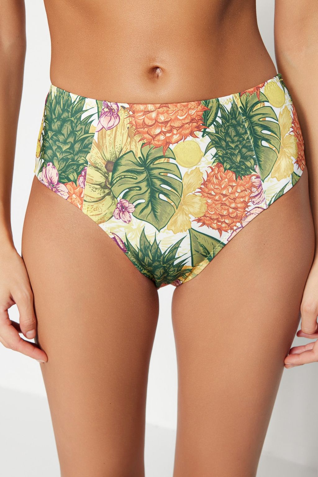 Cicek Desenli Yuksek Bel Bikini Alt? TBESS20BA0100 - Trendyolmilla фото 4