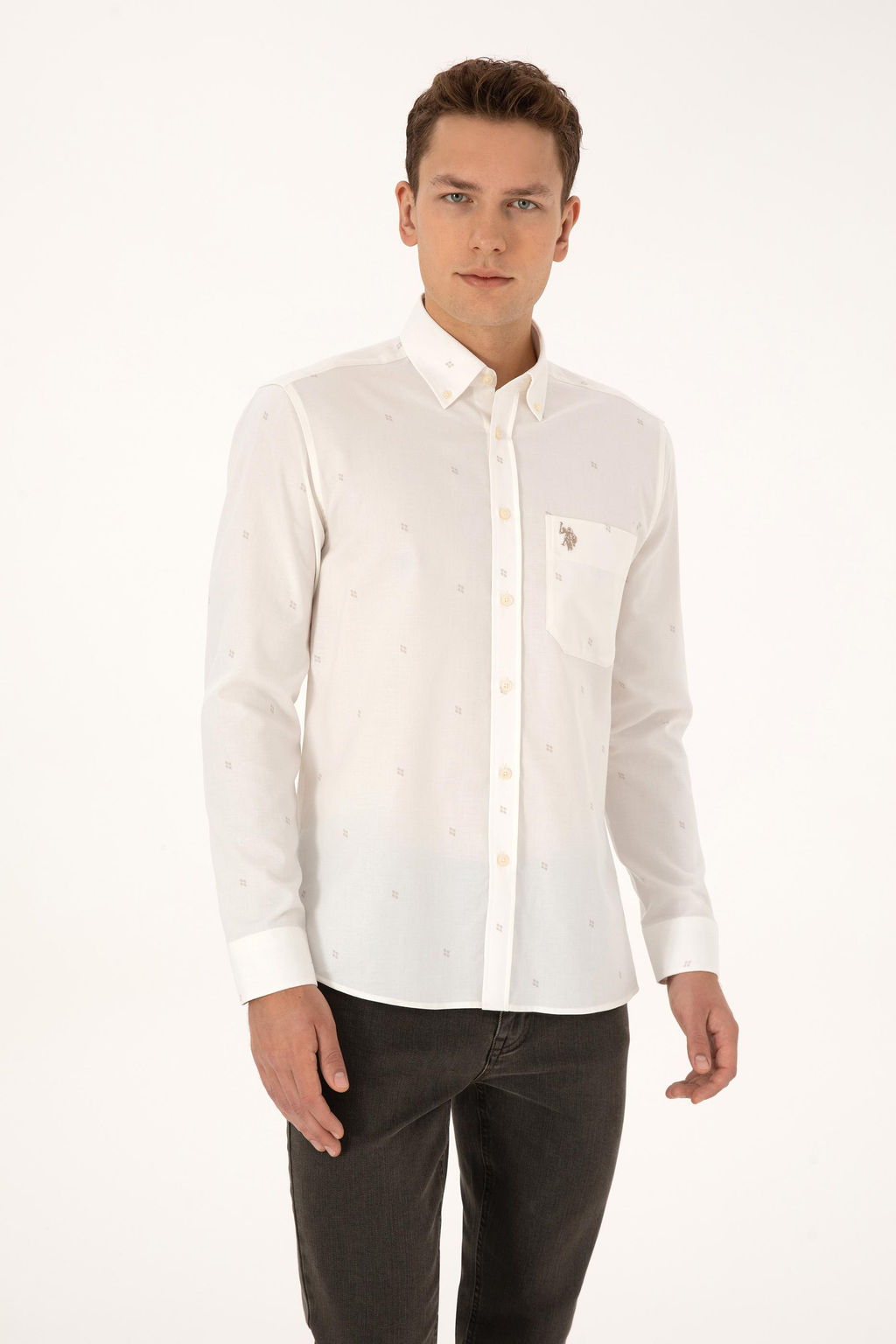 Erkek Krem Uzun Kollu G_mlek - U.s. polo assn фото 3