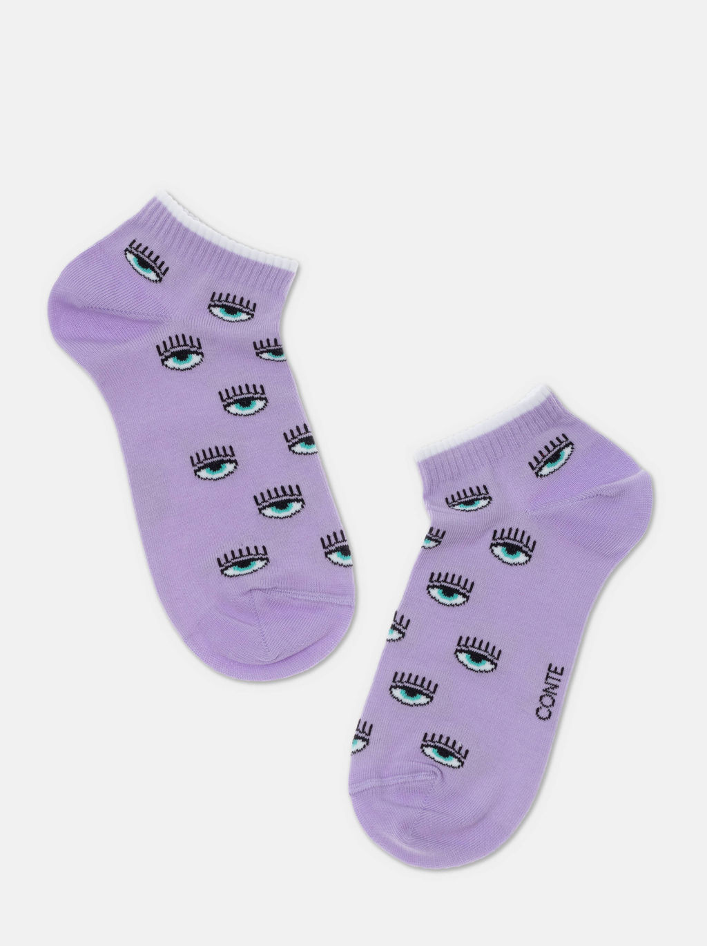 Цена за 2 пары. Носки Классические CONTE Короткие хлопковые носки CLASSIC сиреневый - Conte elegant фото 3