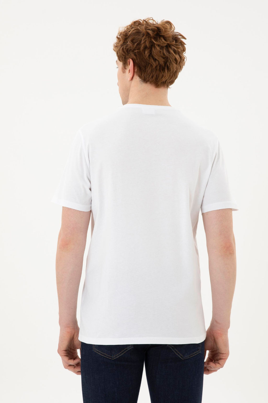 Мужская белая базовая футболка Неожиданная скидка в корзине - U.s. polo assn фото 5