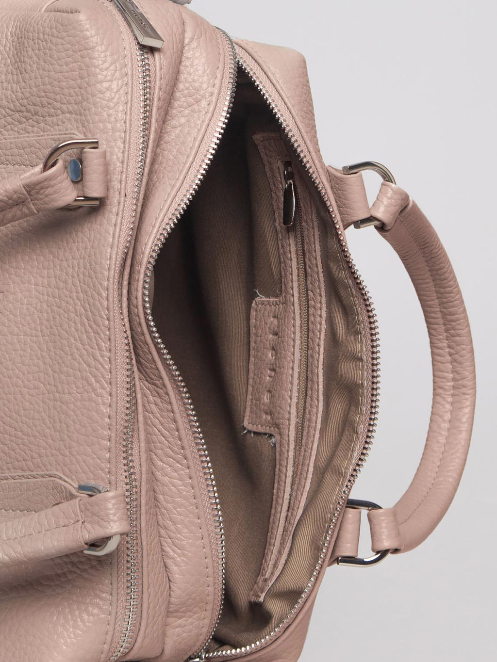 Женская кожаная сумка Richet 2881LN 757 Пудра  фото 4