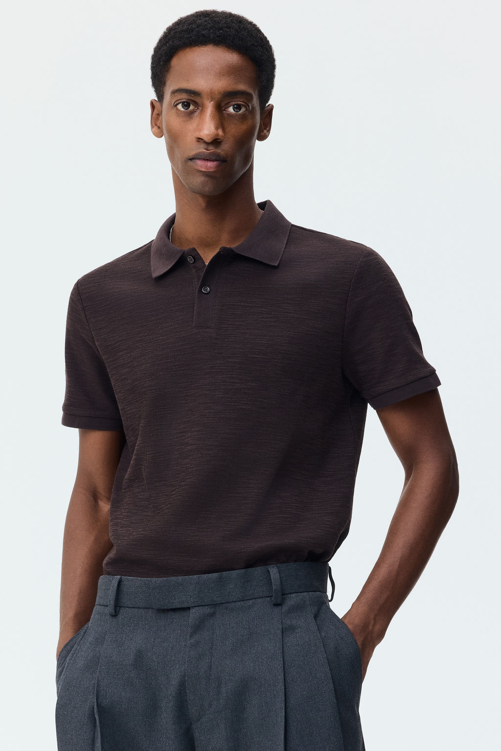 Polo en punto jacquard Slim Fit - H&m фото 4