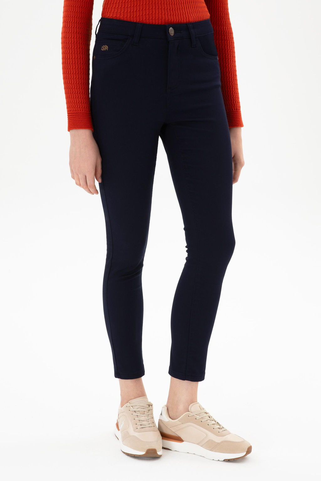 Kad_n Lacivert Toothpick Fit Kanvas Pantolon