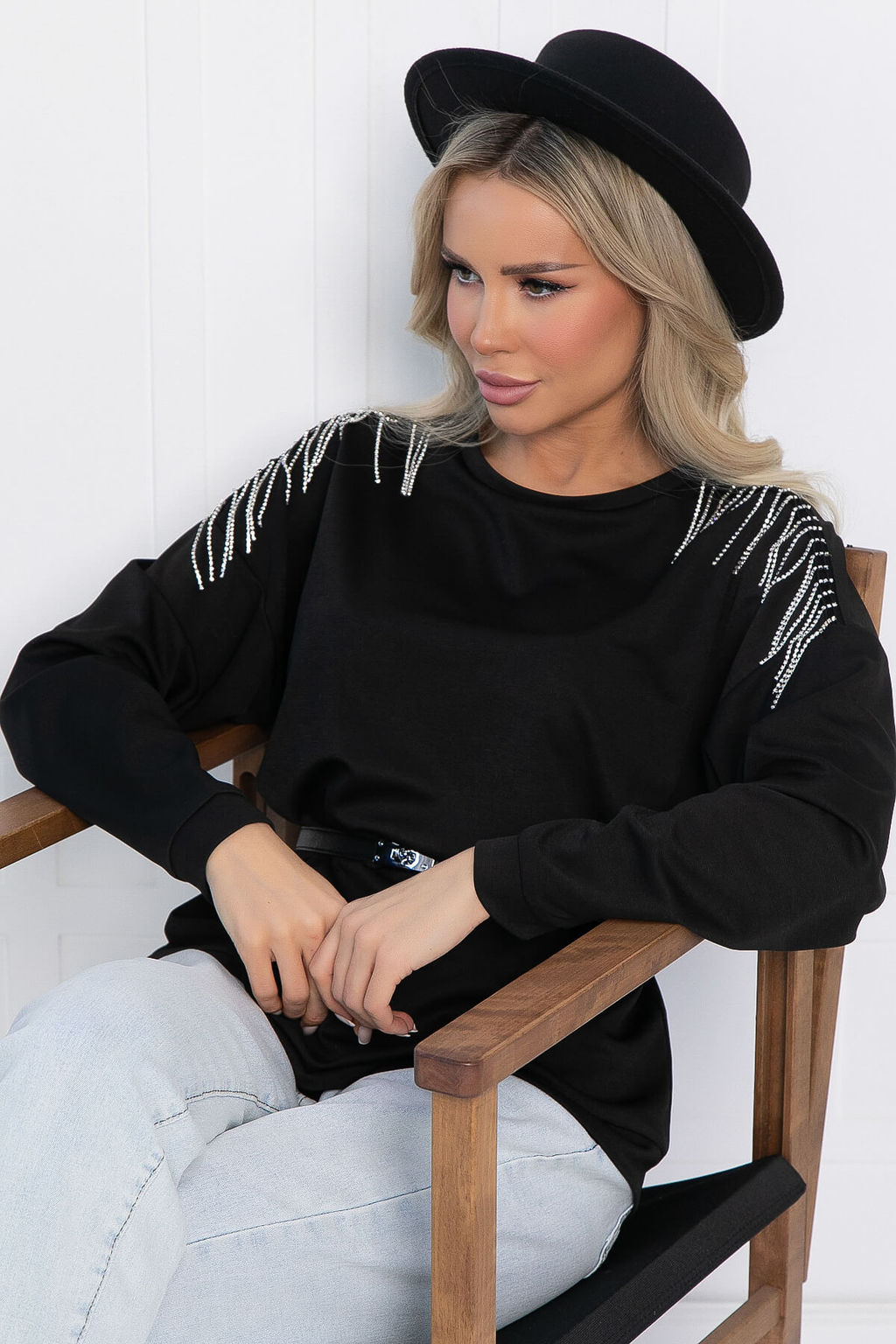 Свитшот Луана (черный) Б12737-5М - Lt collection фото 9